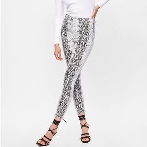ZARA Snake Print Skinny Jeans